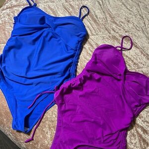 Blue and Purple Swimsuit Set Bundle